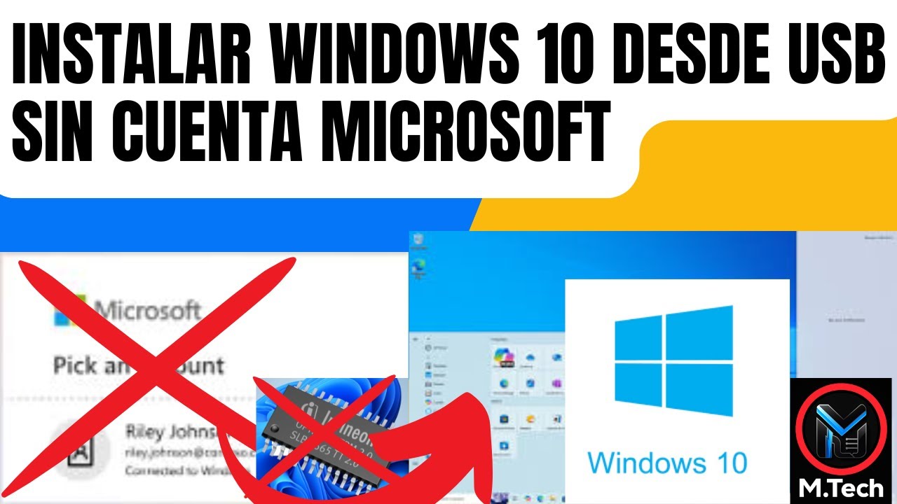 Cómo Instalar Windows 10 desde USB SIN Cuenta Microsoft | Paso a Paso