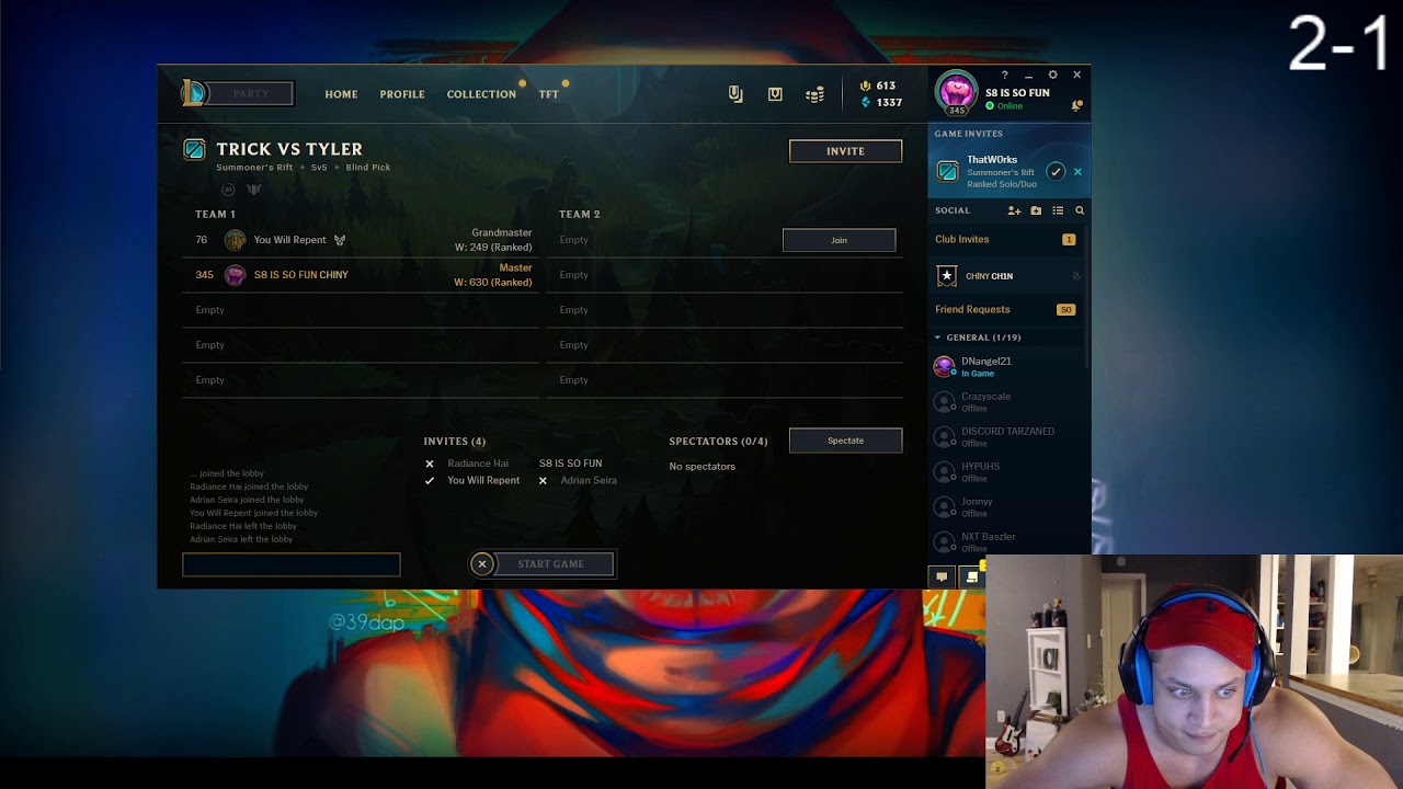 Twitch Rivals 2020 Tyler1 Team Introduction