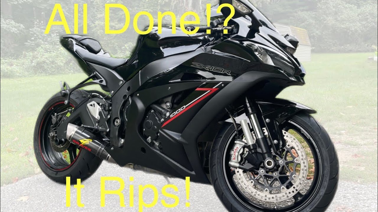Rebuilding a wrecked Kawasaki ZX10R Episode 6: Fairings Headlights install, 2020 motorcycle crashed