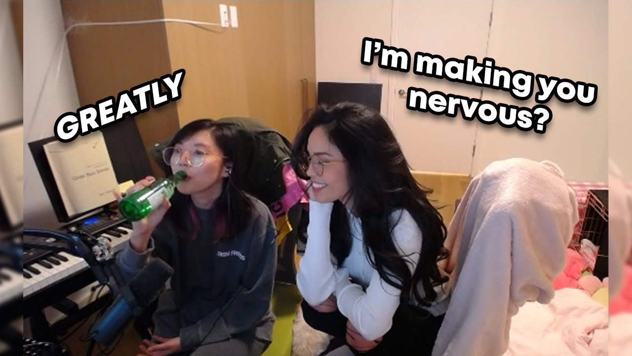 LilyPichu drinks when she gets nervous around pretty girls | heppy new yeers w/ Valkyrae