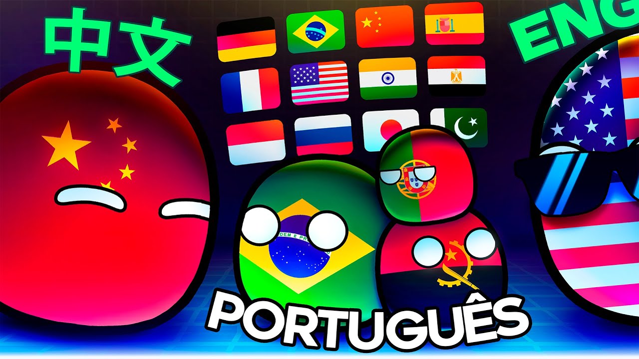 Línguas Mais FALADAS do Mundo - CountryBalls