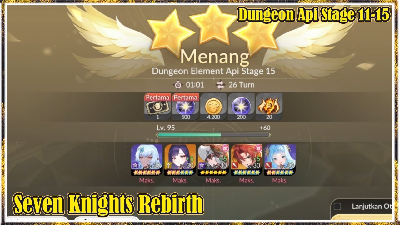 Dungeon Api Stage 11-15 Line Up Rotasi Skill | Seven Knights Rebirth