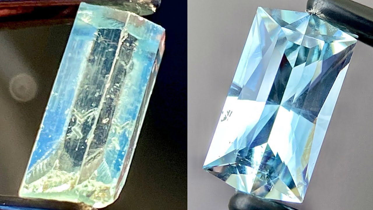 Gem cutting process: Mint beryl