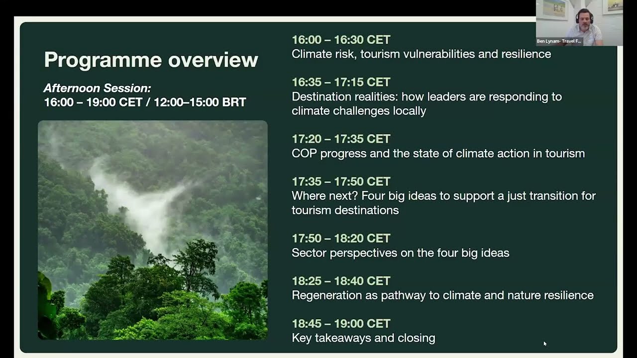 SESSION 2: Global Sessions on Climate Action in Tourism: COP30