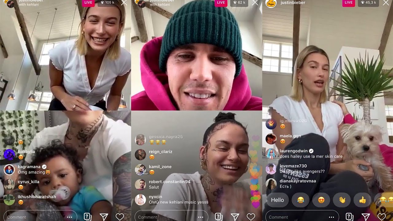 Justin Bieber and Hailey Baldwin talk's about Face Treatment on IG | Live with Kehlani on Instagram!