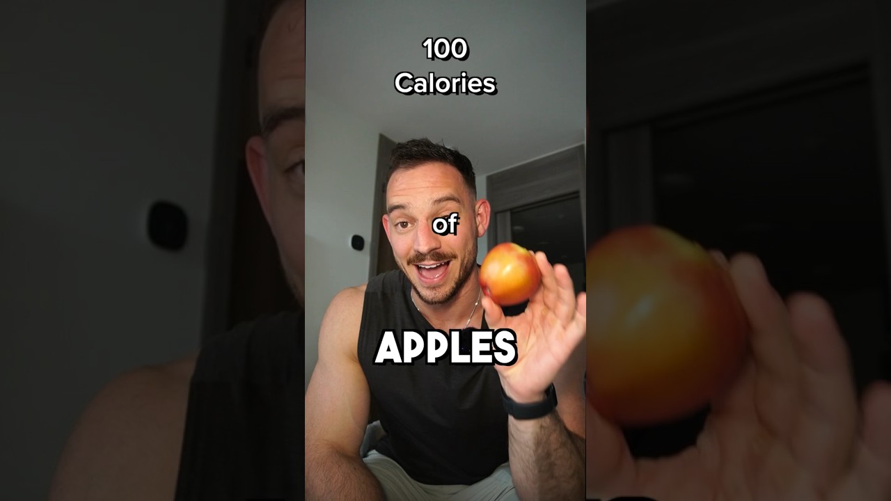 How many is 100 Calories of Apples 🍎 🤔 | EvidenceNutrition #caloriedeficit #shorts #gym