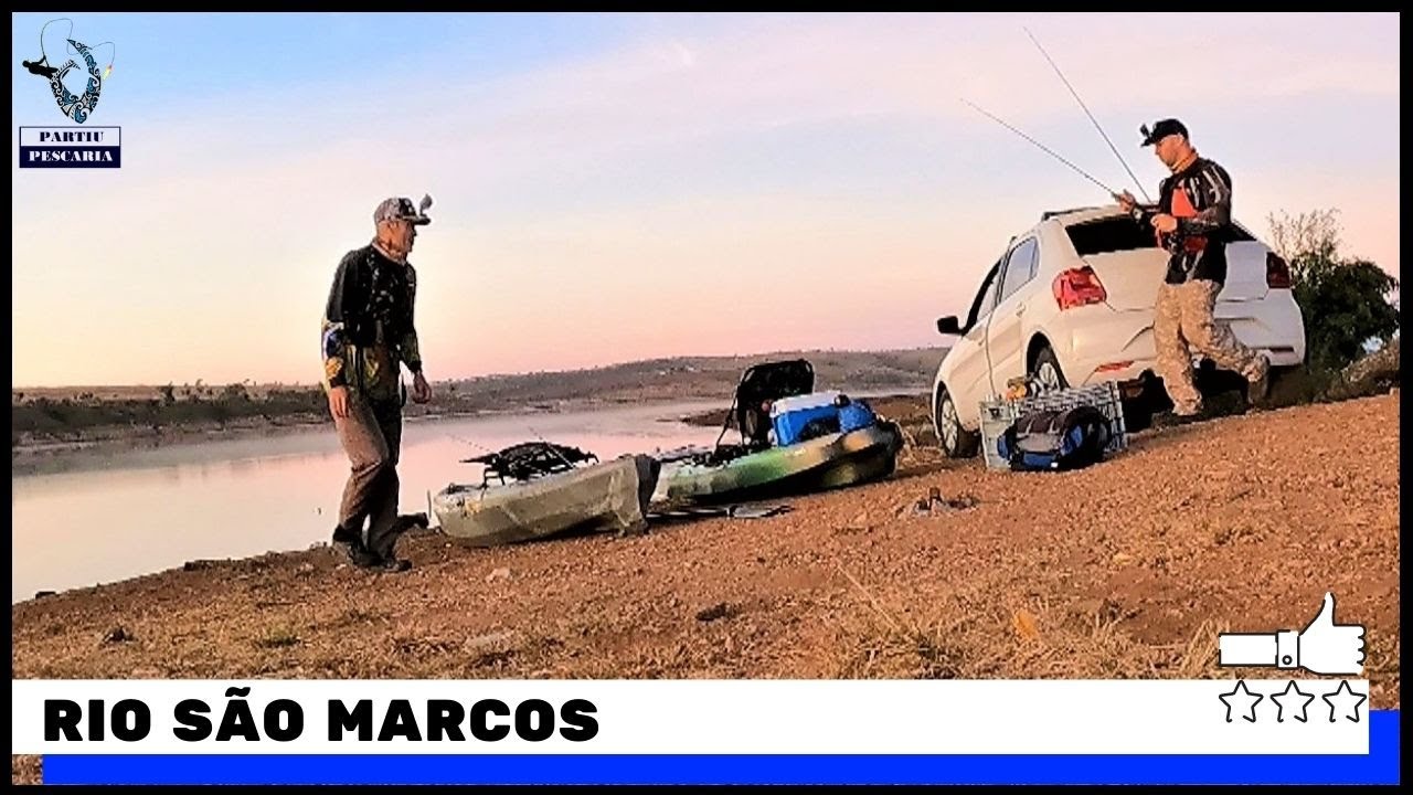 PESCARIA DE CAIAQUE NO RIO SÃO MARCOS COM LAGO BAIXANDO