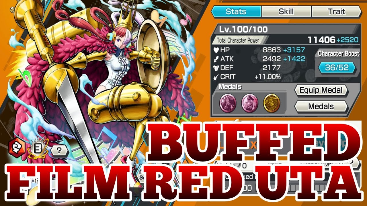 BUFFED FILM RED UTA GAMEPLAY | ONE PIECE BOUNTY RUSH | OPBR