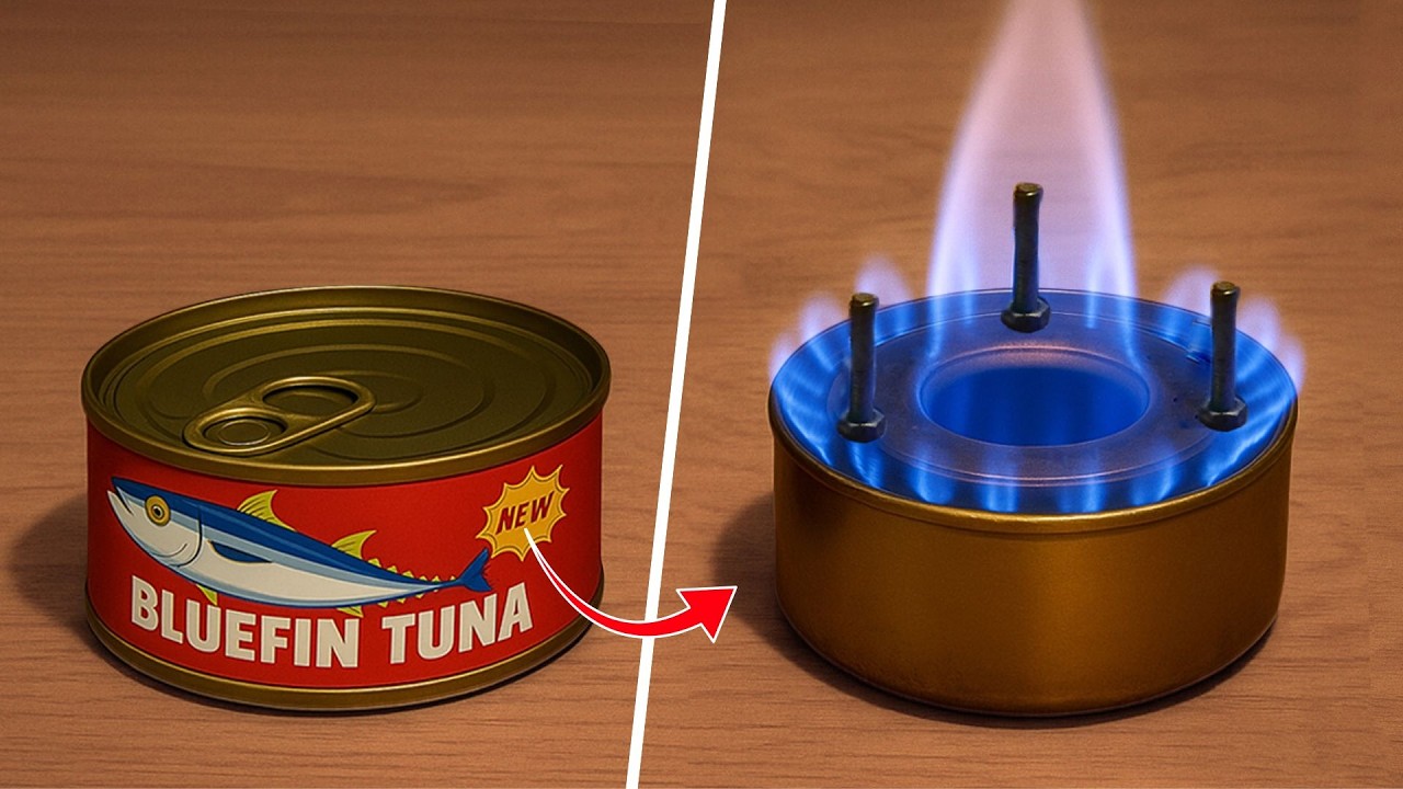 Don't throw away that can of bluefin tuna, it's an gold mine! Turn it into a DIY alcohol stove