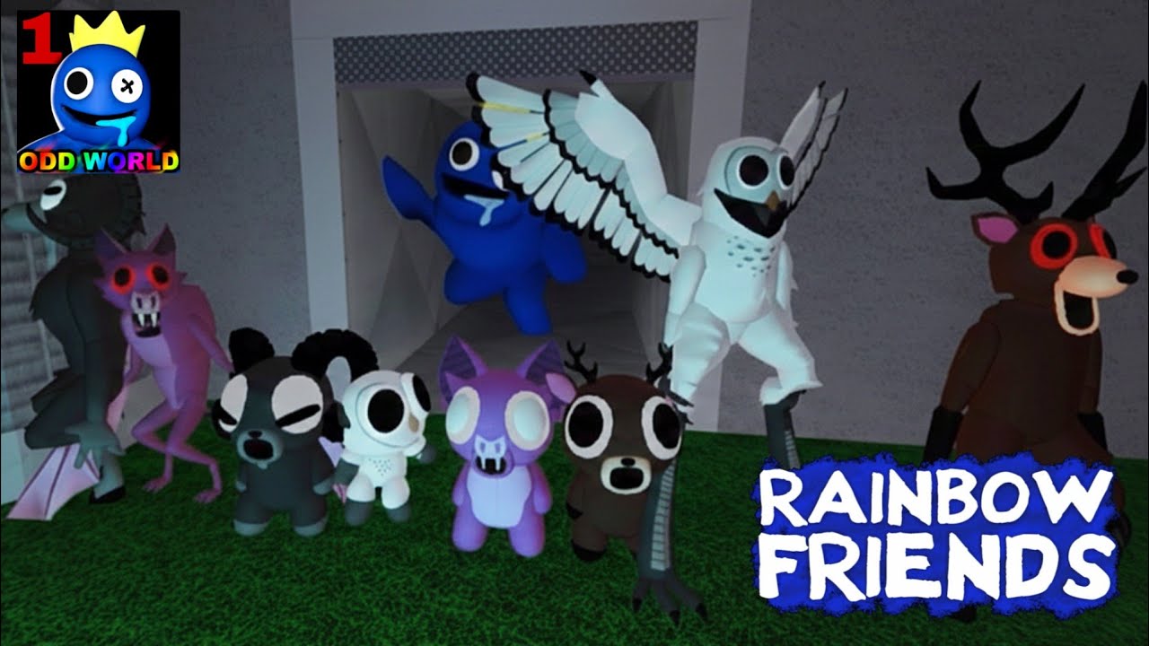 Playing As Baby Deer, Owl, Ram, Bat And Deer, Owl, Ram, Bat In Rainbow Friends Chapter 1