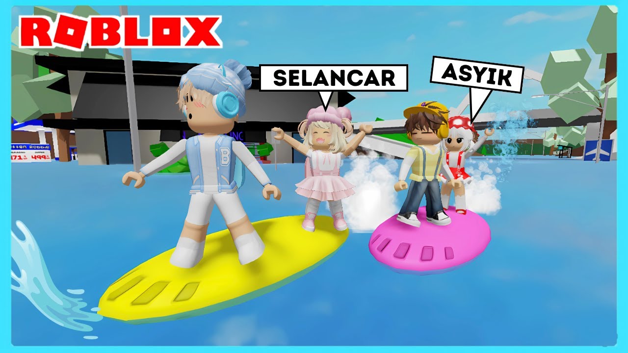 Aku Dan Adiku Balapan Main Selancar Di Roblox Brookhaven ft 