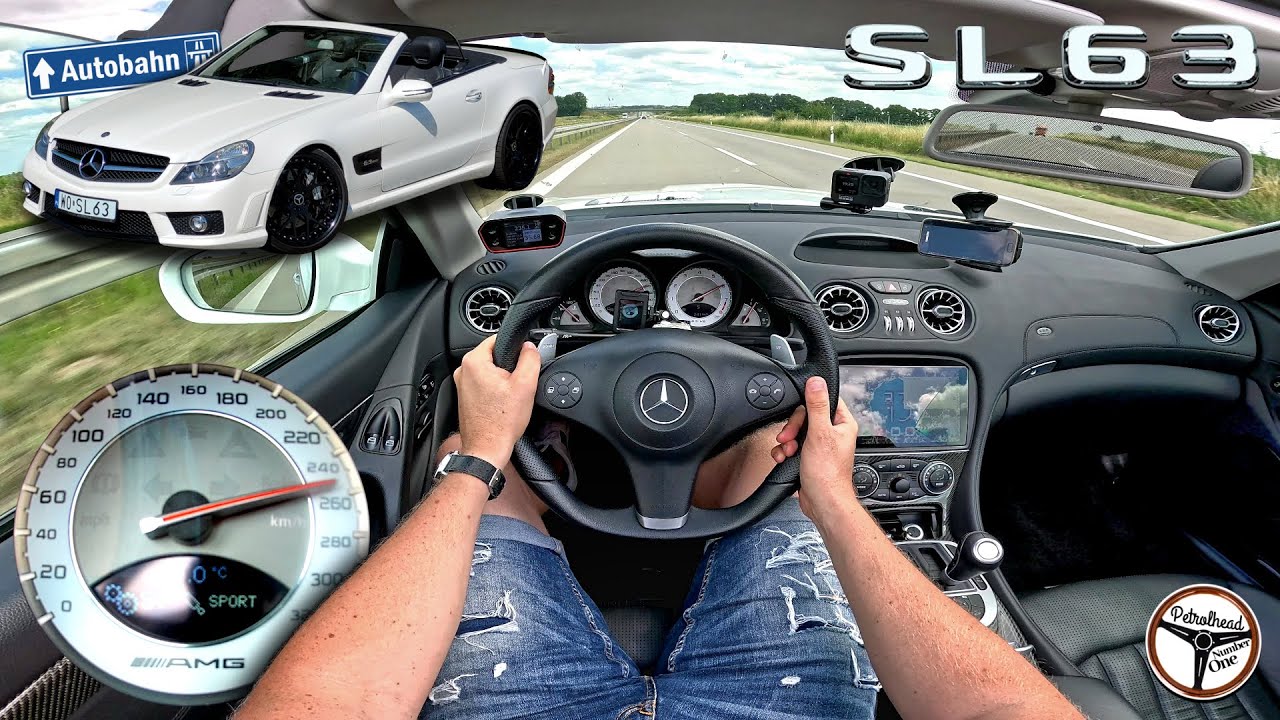 2008 Mercedes SL63 AMG 6.2 V8 (525 KM) | *V-MAX BEZ DACHU* 100-200, 200-250 km/h. +Prezentacja | 4K