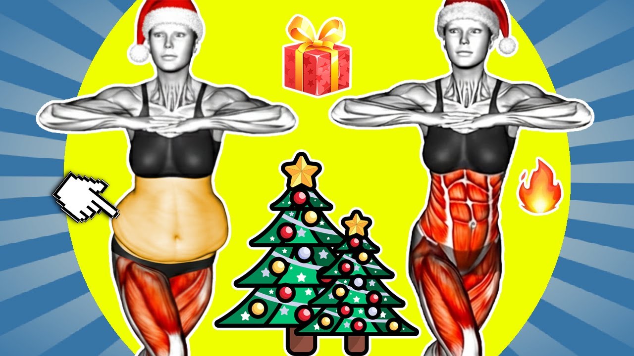🎄 Best Christmas Standing Abs Workout for Belly Fat ✅ Small Waist & Hanging Belly Exercises