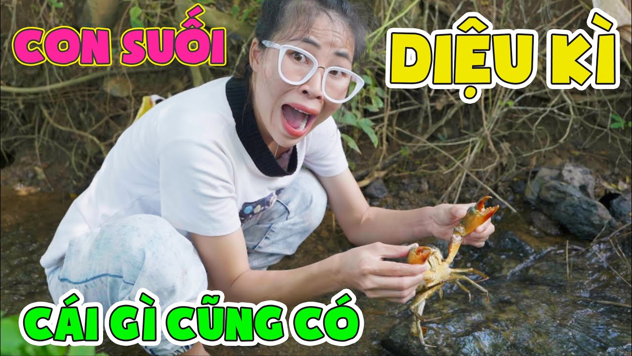 Bắt Được Đủ Thứ Hay Ho Dưới Con Suối Diệu Kì 🐠 🦀  🦐  🐸  🦑  🐙