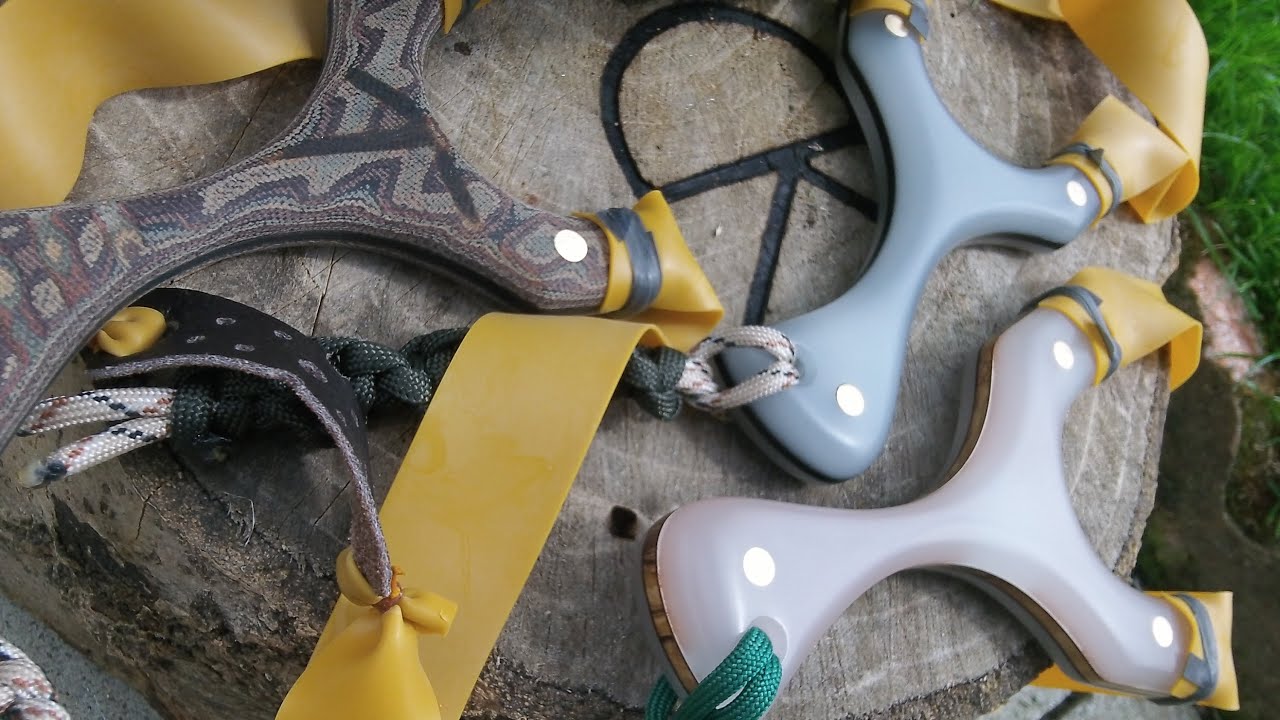 2 Glow in the Dark Kirinite and a Cobra Micarta Slingshot Catapult