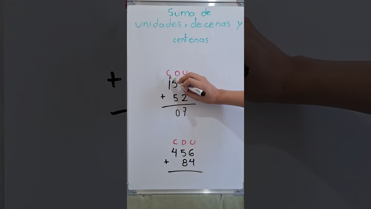 Suma de unidades, decenas y centenas