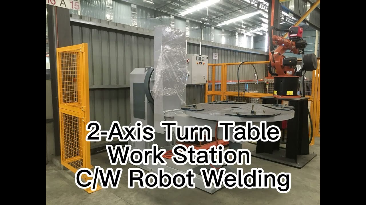 2 Axis Turn Table Work Station C/W Robot Welding for Transformer Tank Radiator Welding