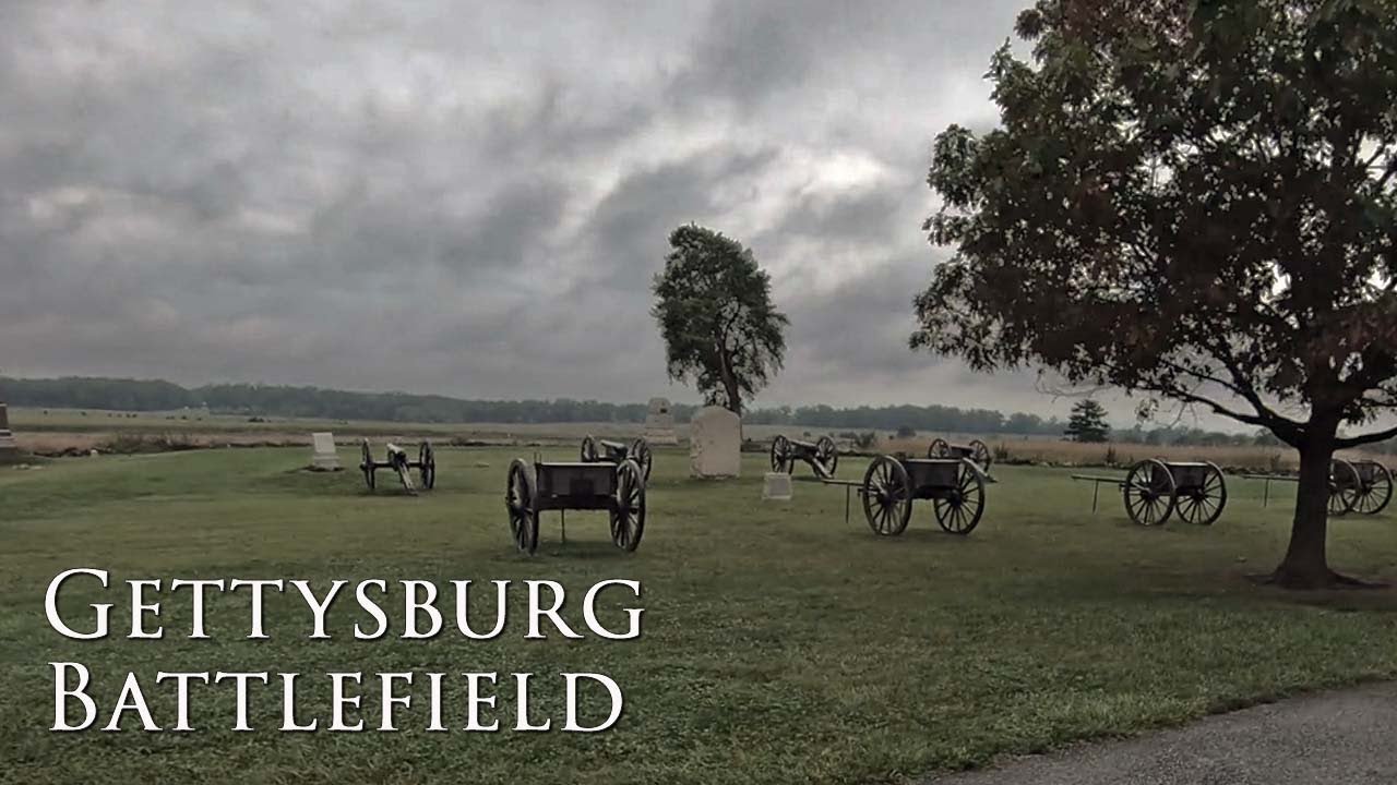 Drive thru Gettysburg Battlefield (Gettysburg National Military Park Tour) 4K