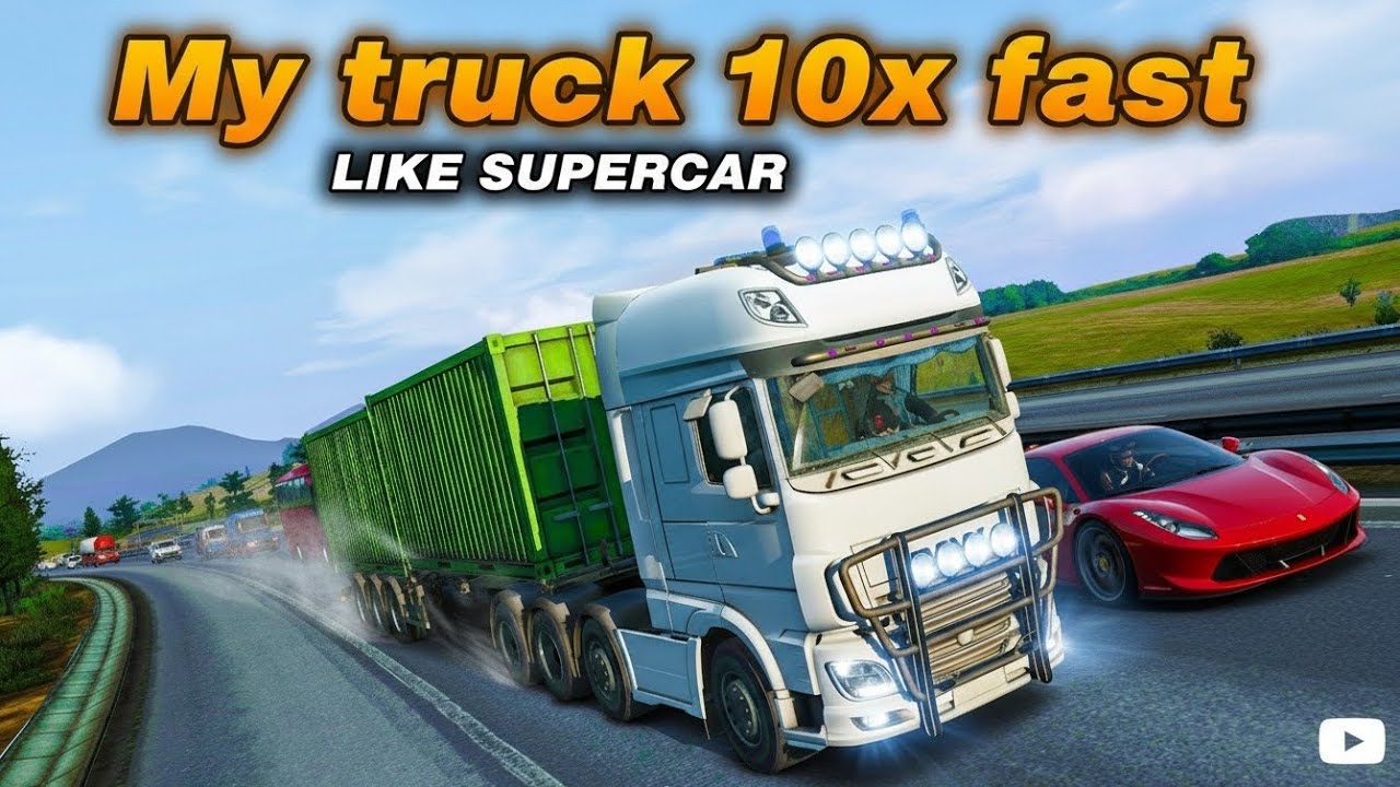 Truck vs Super car | Truckers of Europe 3 high-speed driving #androidxim