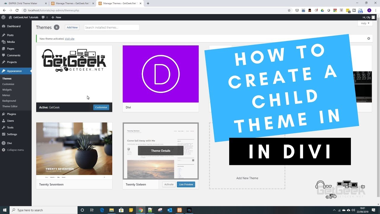 Create a child theme in Divi by Elegant Themes (The easy way)
