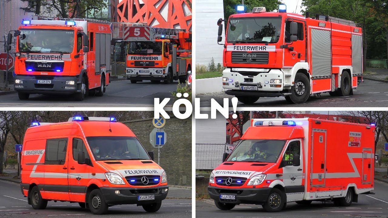 [BERUFSFEUERWEHR KÖLN!] - Einsatzfahrten an der Feuer- und Rettungswache 5 in KÖLN Weidenpesch