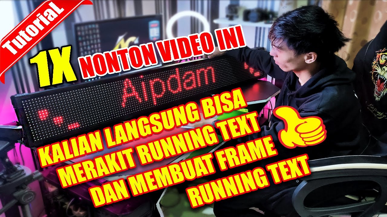 Cara Merakit Running Text Dan Membuat Frame Running Text Sendiri Dari Bahan Kayu/Papan Full Tutorial