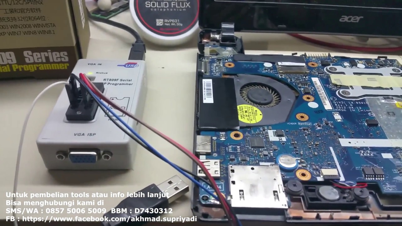 Tutorial RT809F Untuk Flash KBC ENE KB9012 di Acer AO756