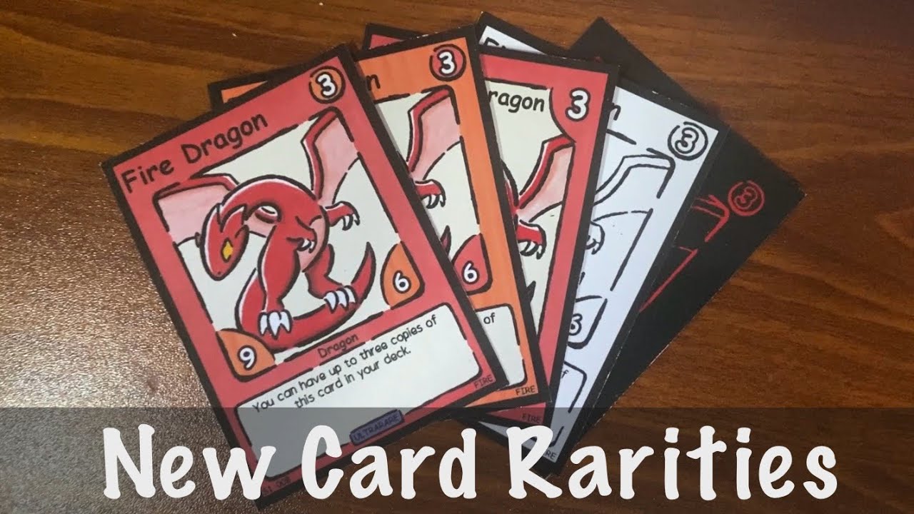 Introducing New Type of Card Rarities to My Homemade TCG. Zumoners TCG. #HTCG #rarecard