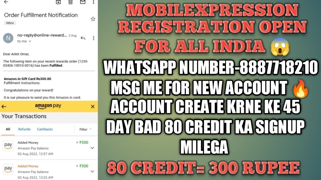 MOBILEXPRESSION NEW ACCOUNT REGISTRATION OPEN 😱 CREATE ACCOUNTS AND EARN 300+300+300 UNLIMITED CASH🔥