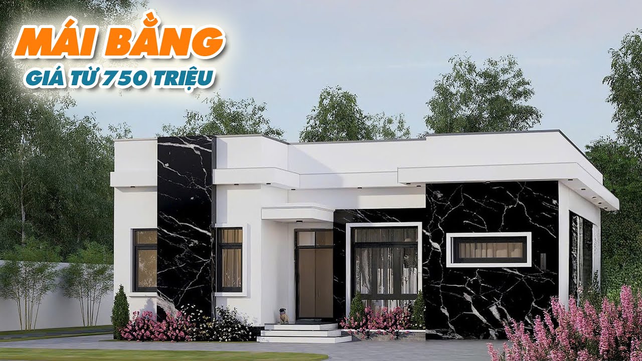 Ngôi nhà vườn mái bằng với thiết kế hiện đại cóp mức giá hợp lý từ 750 triệu | MN03644