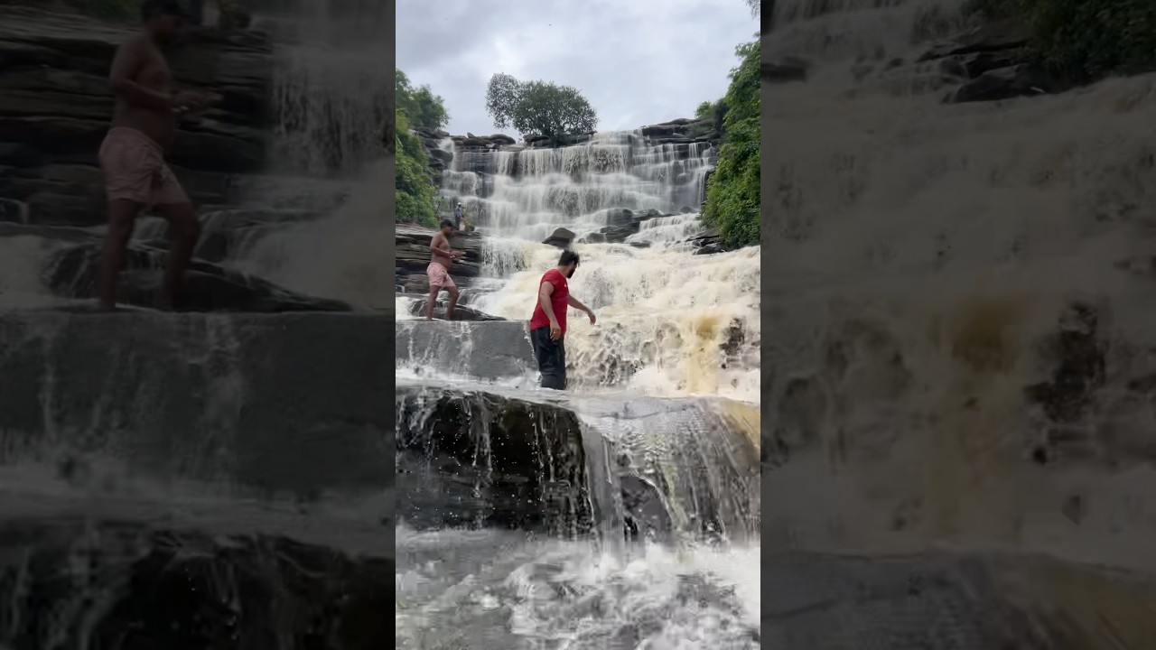 Mirzapur Famous Waterfall | Likhaniyadari Waterfall #shorts #waterfall #waterfallshorts ll