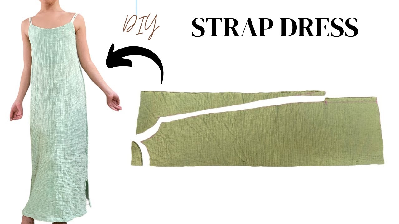 DIY/ Strap Dress/How to sew a long dress for kid.