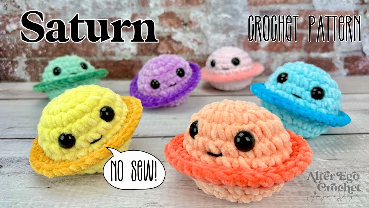 Amigurumi pattern - Saturn (NO SEW free crochet tutorial)