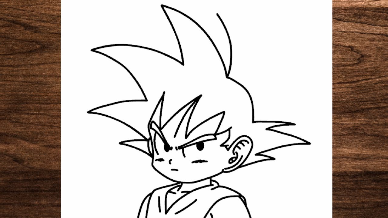 Como dibujar a Goku Niño