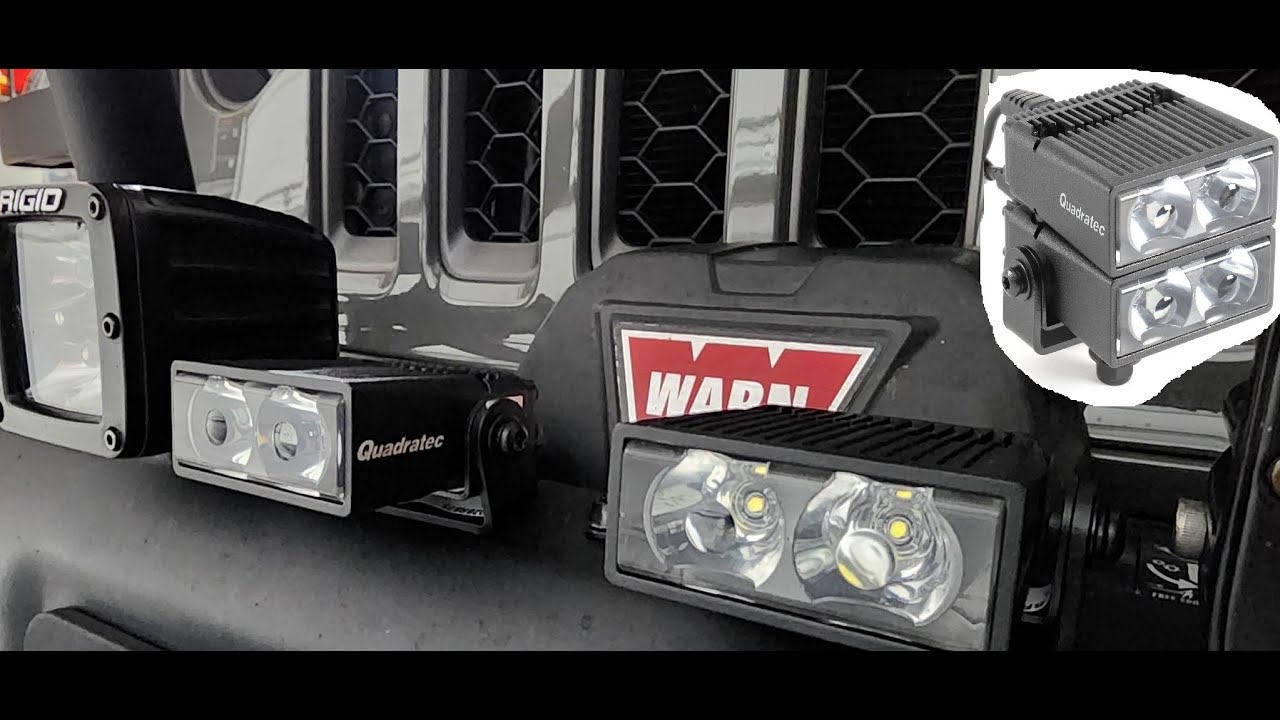 Quadratec 2x1 and 2x2 Stealth LED Light Pod's for Jeep Wrangler JL and Gladiator JT