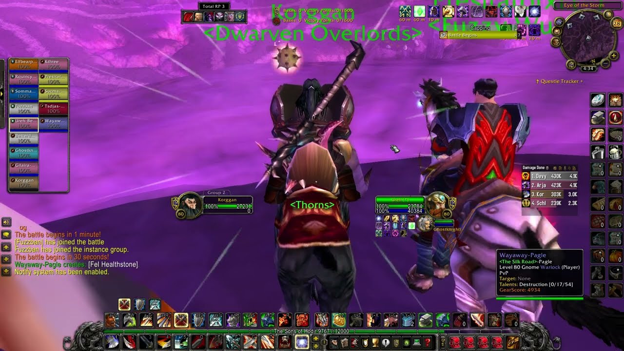 Dwarf Warrior in Eye of the Storm (Wrath Classic)