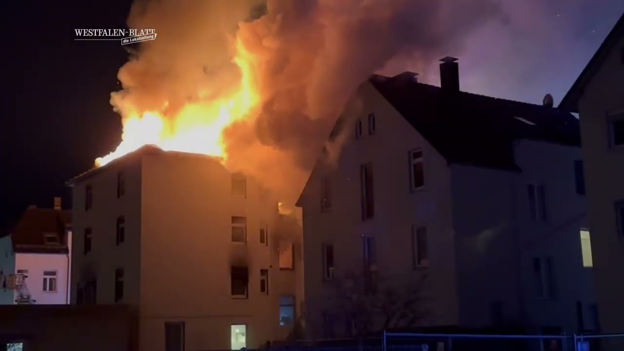 Mehrere Verletzte bei Großbrand in Bielefeld