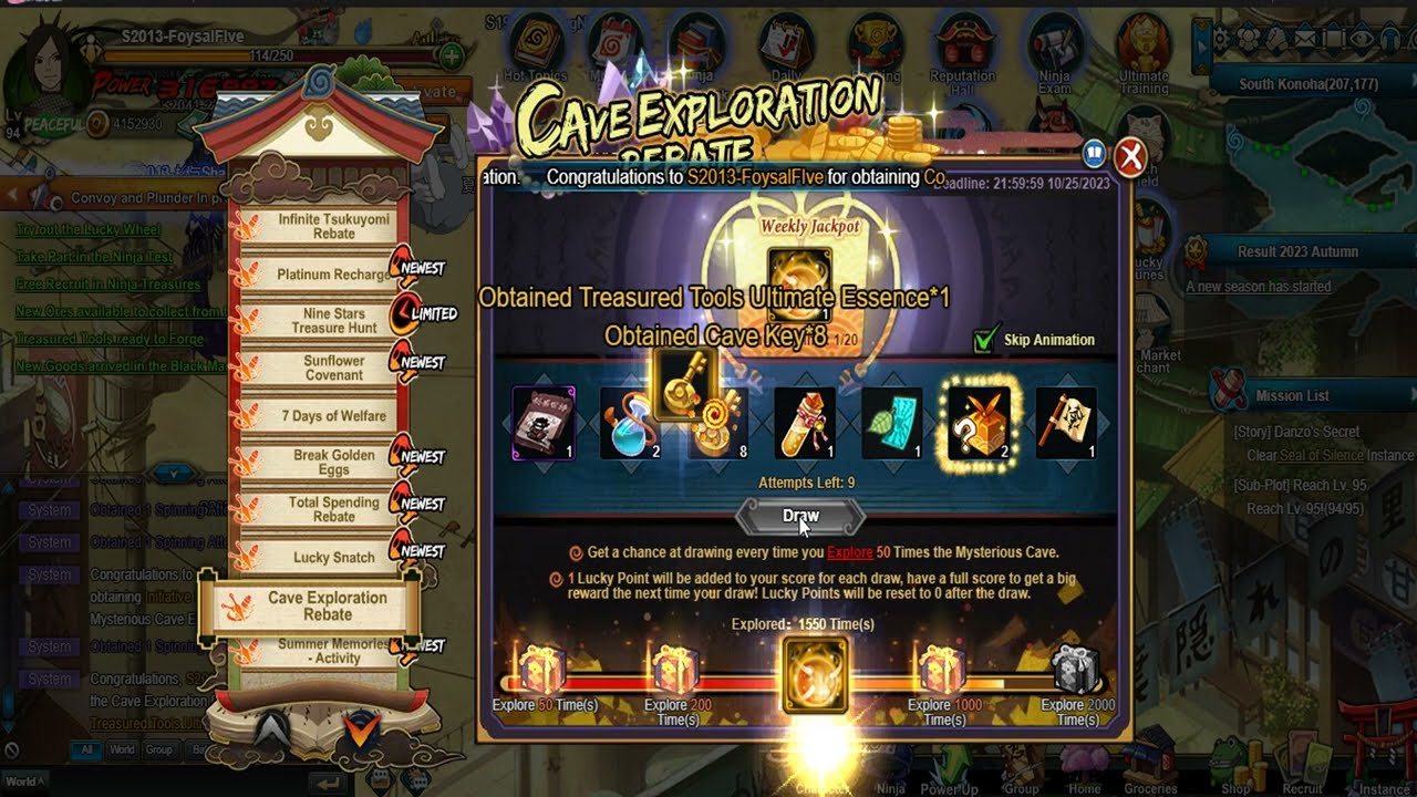 3,000 Cave key Rebate and 7 days welfare events Boost