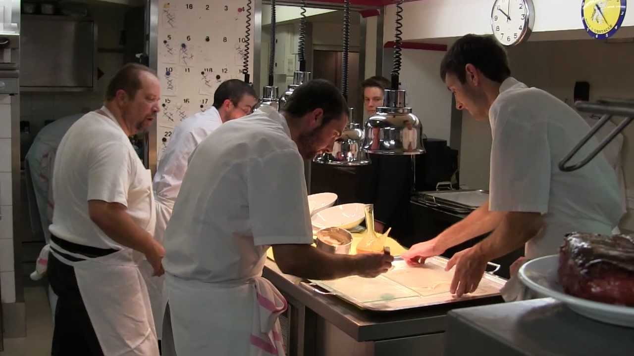 Service at 3 Michelin star Auberge du Vieux Puits