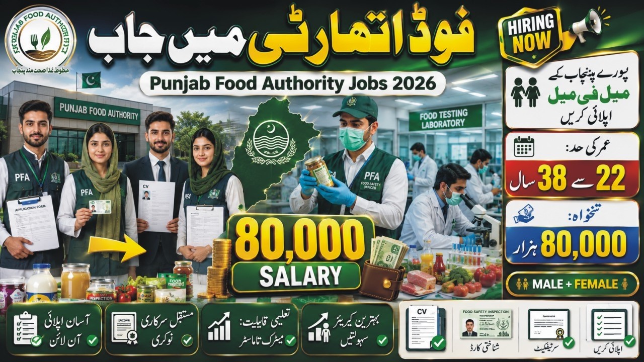 Punjab Food Authority Jobs Online Apply 2026 | Punjab Food Department Jobs 2026 | Punjab Govt Jobs