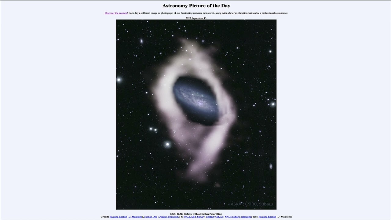 2023 September 13 - NGC 4632: Galaxy with a Hidden Polar Ring
