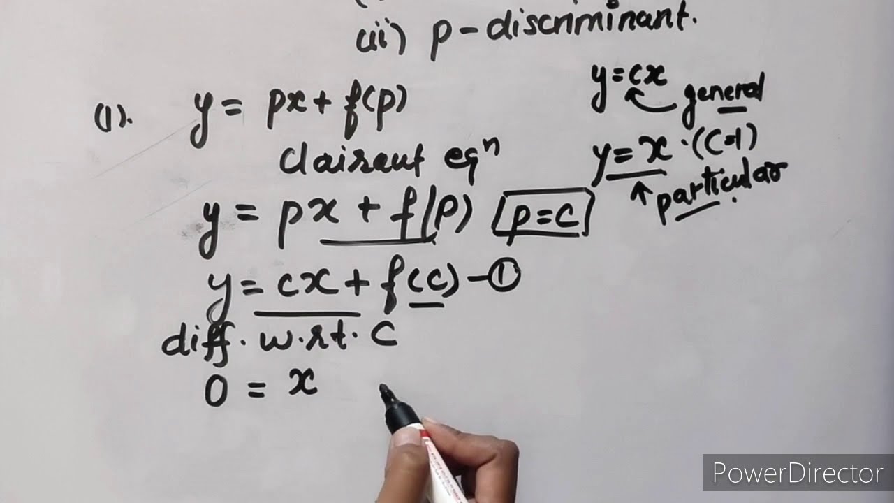 Singular solution,c and p discriminant, general solution #1