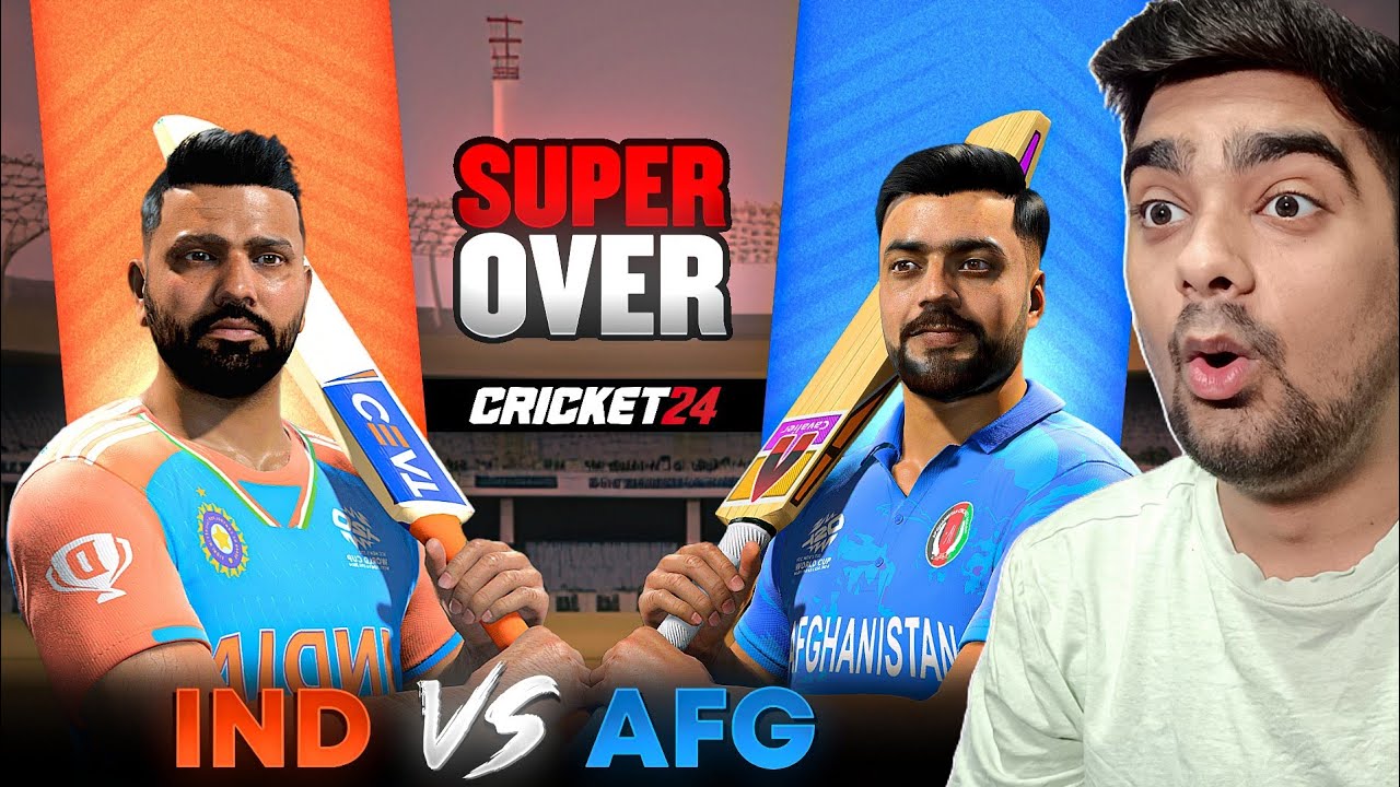 THRILLER! *SUPER OVER* INDIA Vs AFGHANISTAN T20 World Cup 2024 Cricket 24