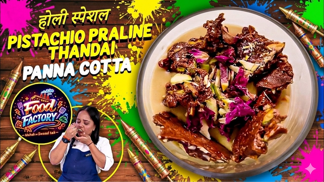 Panna Cotta | Thandai | Pista Praline | Holi Special Healthy Dessert at Home!