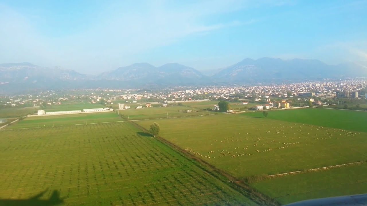 Landing, Mother Theresa Airport, Tirana, Albania