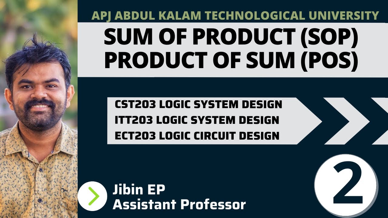 Sum of Product(SOP) | Product of Sum(POS) | CST203/ECT203/EET206| Logic System Design/Digital | KTU