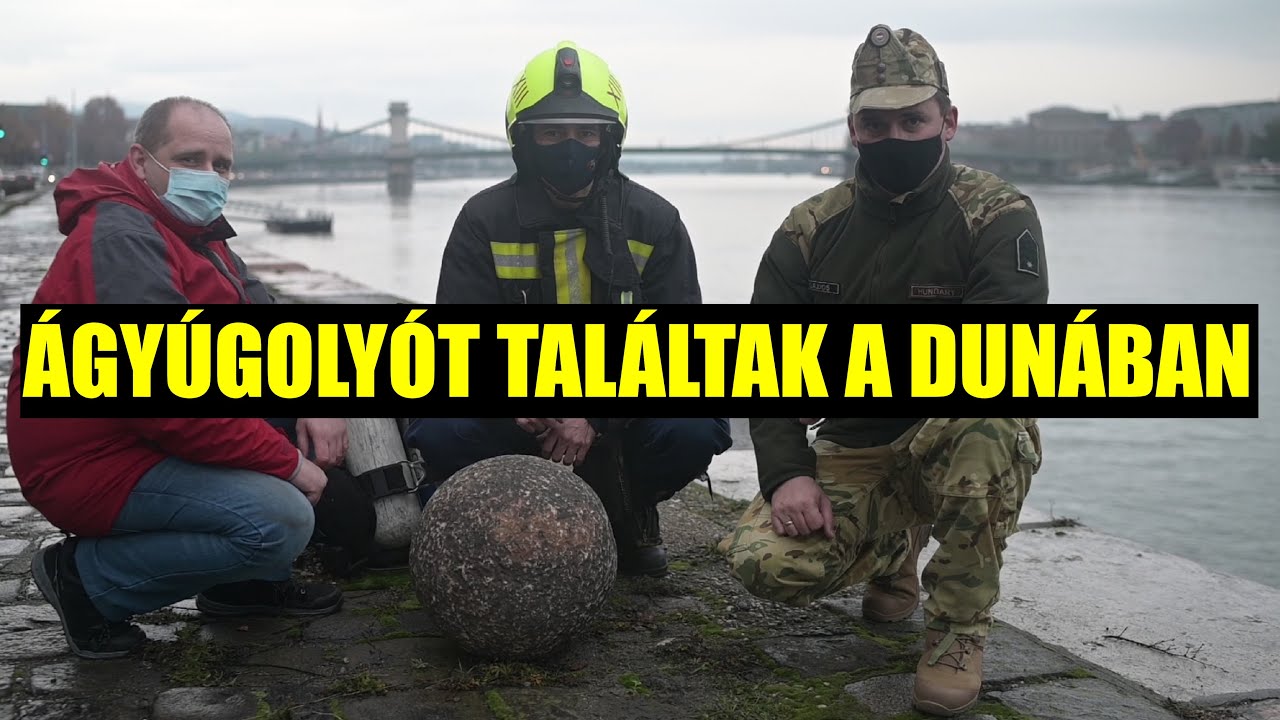 Ágyúgolyót találtak bevetési gyakorlat közben a tűzoltóbúvárok a Dunában