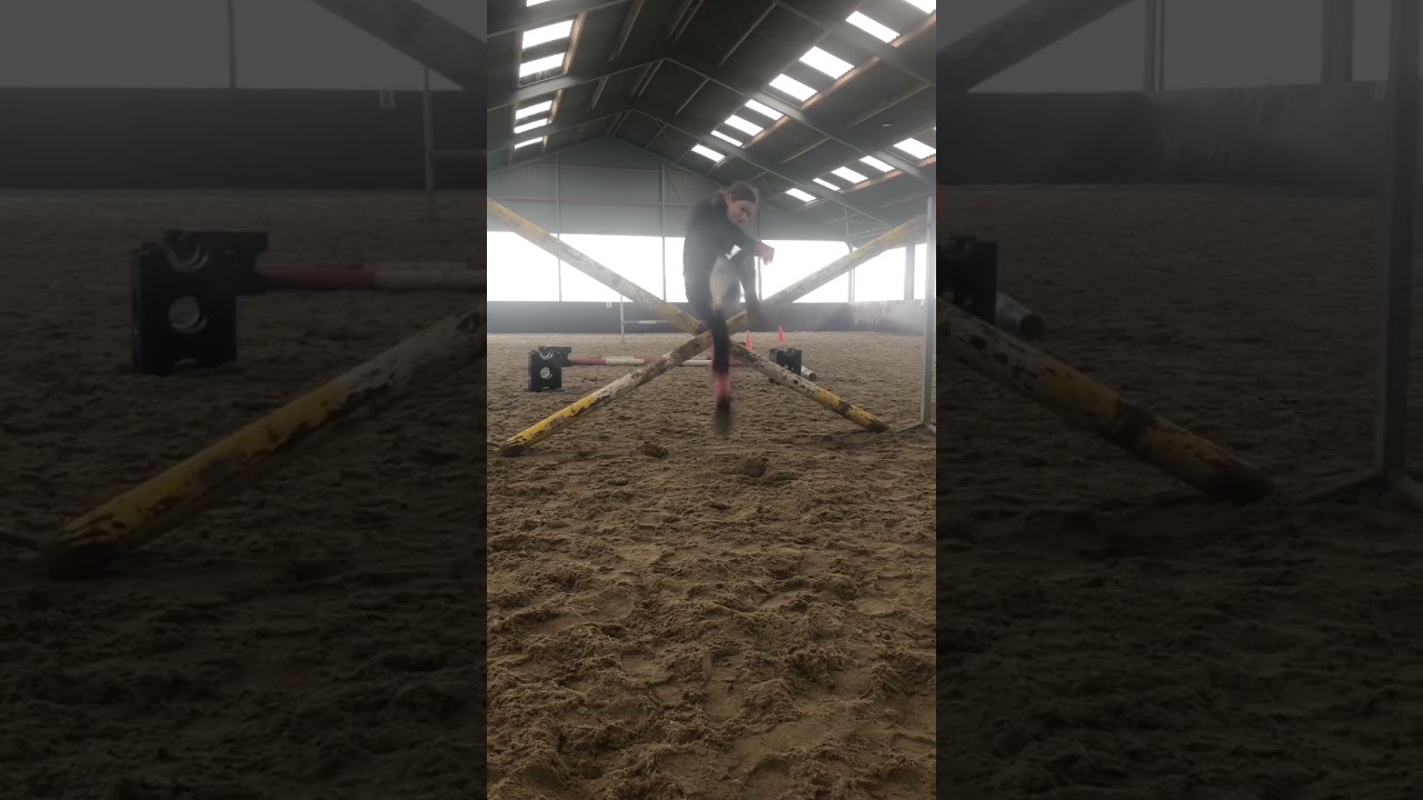 85-90 cm gesprongen met popcorn op de manege