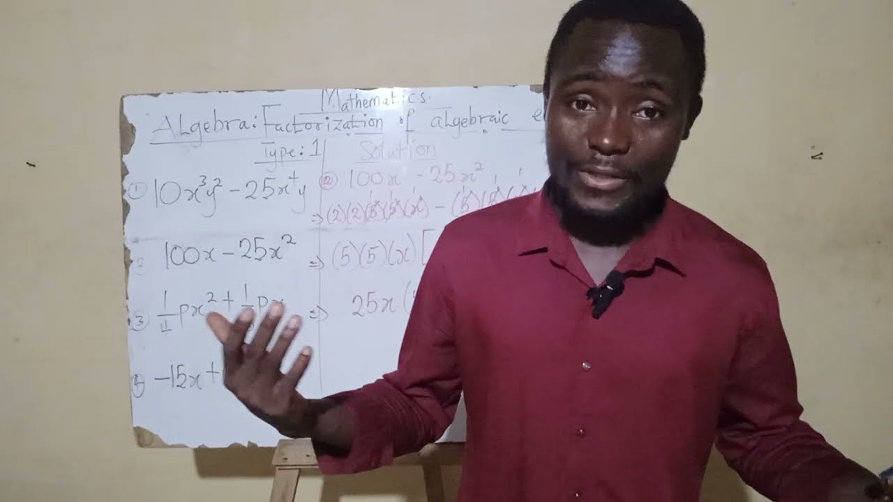 Algebra ( type 1 factorization of algebraic Expressions)
