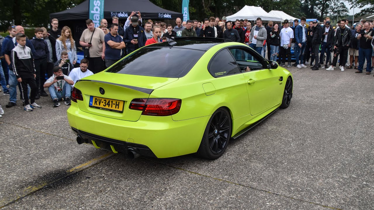 Modified BMW E92 335D in Green TOXIC | Diesel Sounds, Drag Races, Accelerations, ...
